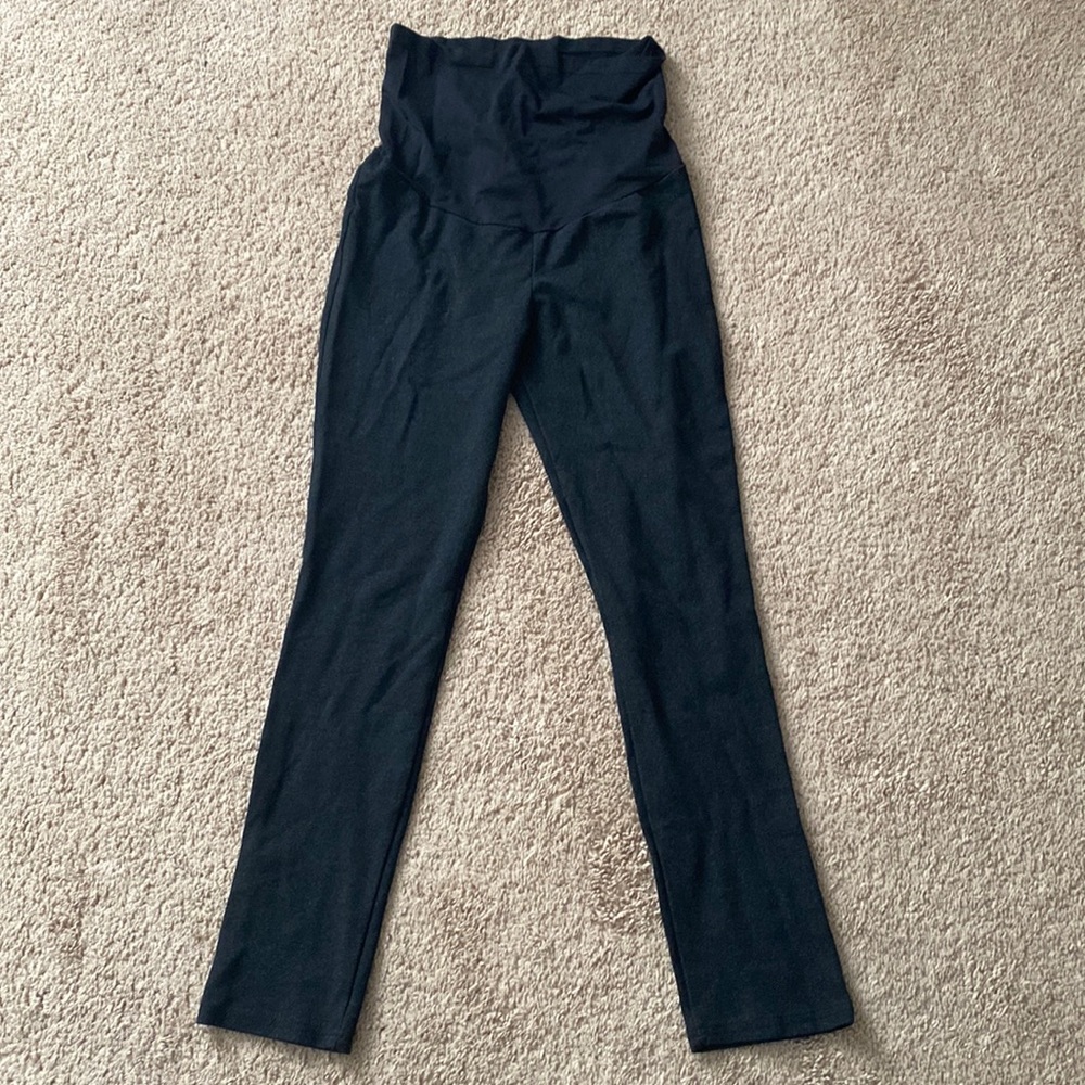 Leggings - Soho Maternity Black Shimmery Leggings - Medium